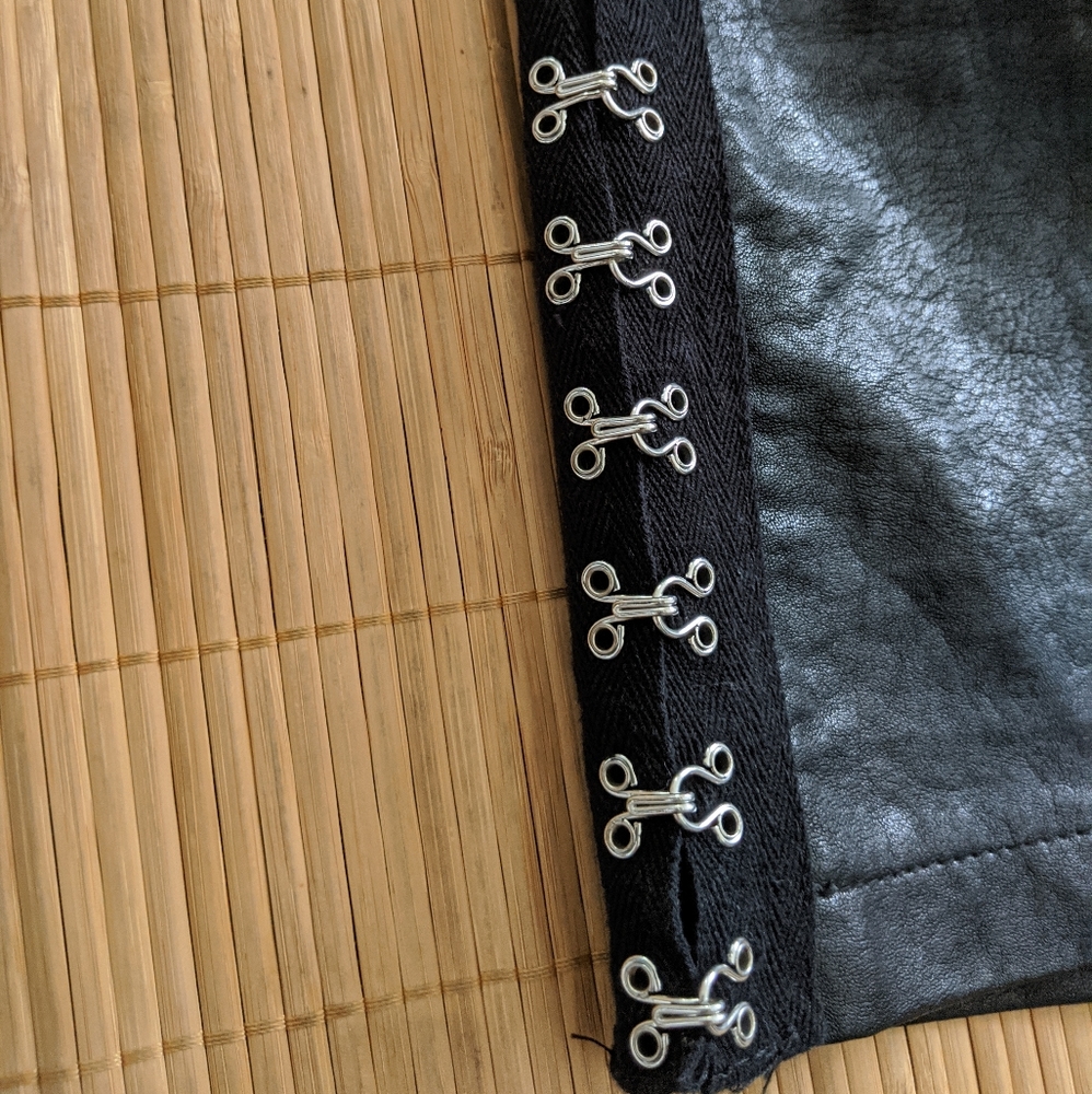 SEEK THE LABEL Black Vegan Leather Mini Skirt - Picture 3 of 8